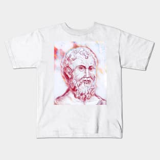 Zeno of Citium Portrait | Zeno of Citium Artwork | Line Art Kids T-Shirt